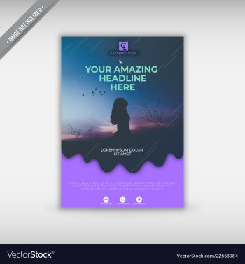 Minimalist flyer vector image Minimalist flyer vector image