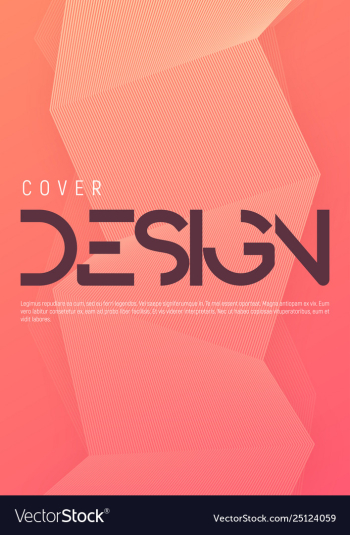 Minimalist gradient geometric cover design vector image Minimalist gradient geometric cover design vector image