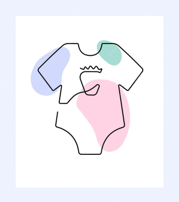 Minimalist Line Art Baby Bodysuit Minimalist Line Art Baby Bodysuit