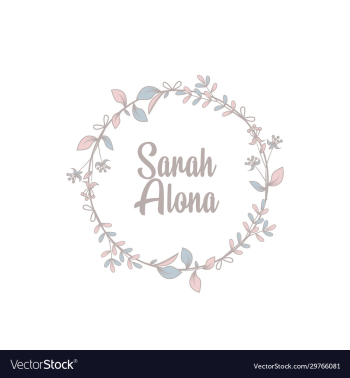 minimalist logotype sarah alona with leaf element