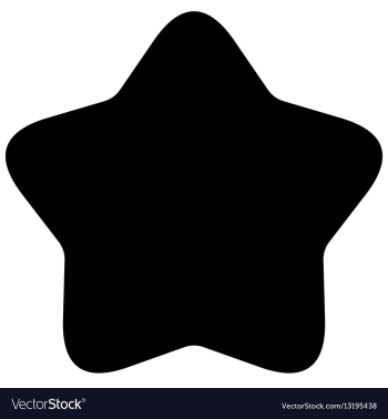 Minimalistic black rounded star icon vector image Minimalistic black rounded star icon vector image