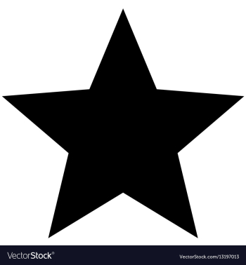 Minimalistic black star icon template vector image Minimalistic black star icon template vector image