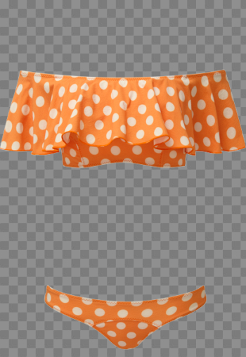 MIRA ORANGE POLKA DOT FLOUNCE BIKINI – Lisa Marie Fernandez