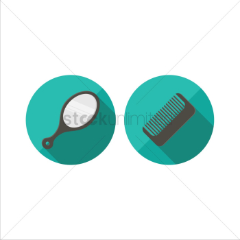 Mirror and comb Mirror and comb