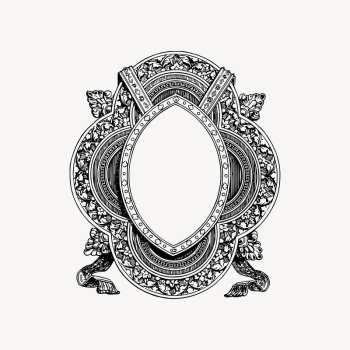 Mirror frame drawing, vintage illustration | Free Vector Illustration - rawpixel