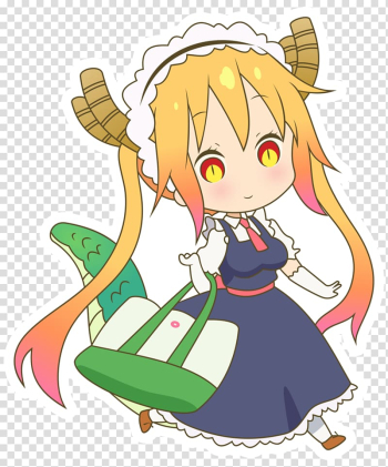 Miss Kobayashi's Dragon Maid Tohru Honda Anime Kyoto Animation, Minimalistic transparent background PNG clipart