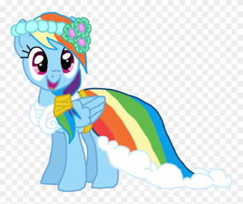 Mlp Rainbow Dash Wedding Dress - Cartoon Mlp Rainbow Dash Wedding Dress - Cartoon