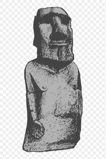 Moai sculpture png sticker, stone | Free PNG - rawpixel