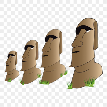 Moai statues png sticker, transparent | Free PNG - rawpixel