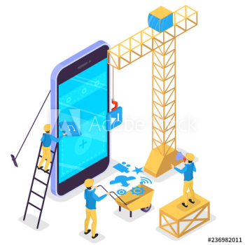 Mobile app development concept Mobile app development concept
