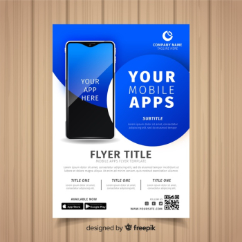 Mobile app flyer template