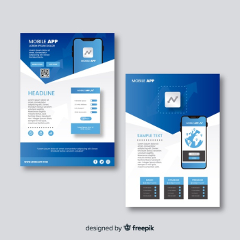 Mobile app flyer template