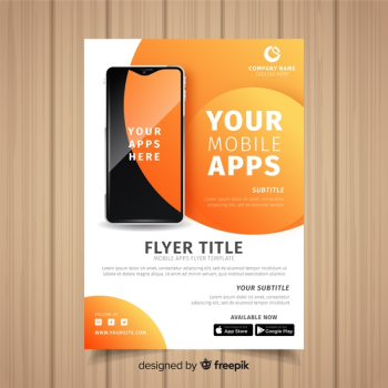 Mobile app flyer template