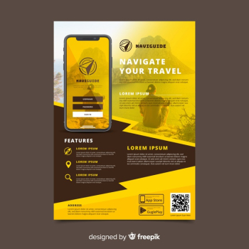 Mobile app flyer template