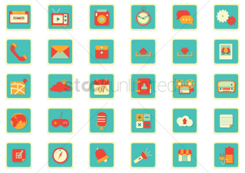 Mobile app icon set