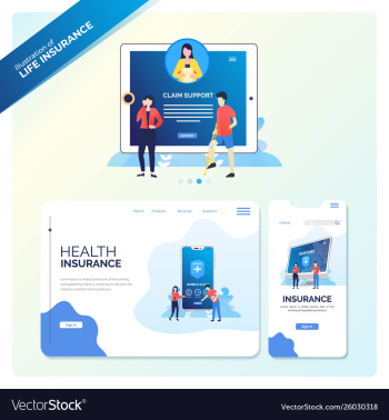 Mobile apps insurance vector image Mobile apps insurance vector image
