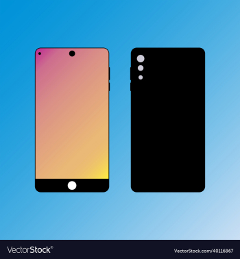 mobile phone icon with back and front mobile phone icon with back and front