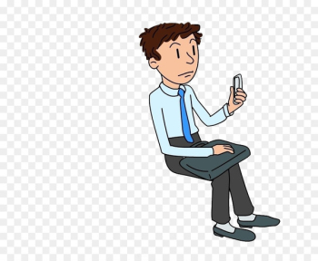 Mobile phone Illustration - People take the phone Mobile phone Illustration - People take the phone