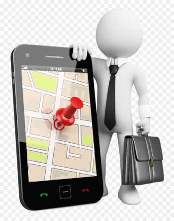 Mobile phone Stock photography 3D computer graphics Royalty-free - Standing next to a mobile phone 3D villain 