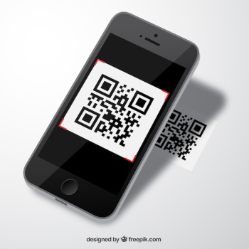 Mobile with qr code Mobile with qr code