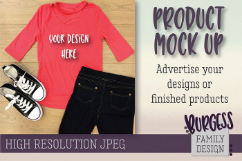 MOCK UP Girls pink top & jeans | High Resolution JPEG