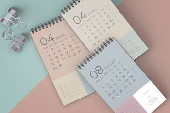 Mock up of hand drawn calendar Free Psd