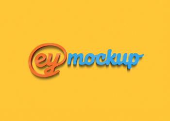 Modern 3D logo Mock-up | eyMockup