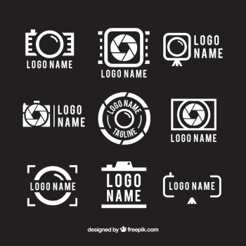 Modern abstract camera logo collection Modern abstract camera logo collection
