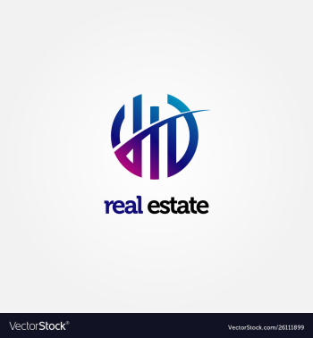 Modern abstract property logo vector image Modern abstract property logo vector image