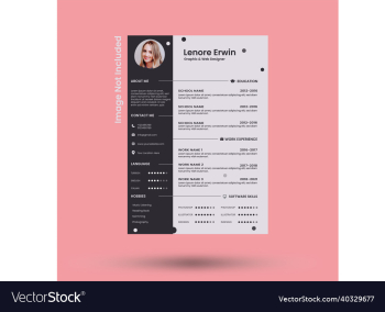 modern and clean resume or cv template