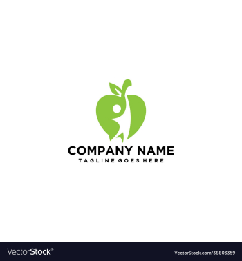 modern apple logo with people