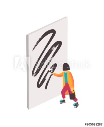 Modern artist vector illustration Modern artist vector illustration