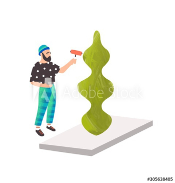 Modern artist vector illustration Modern artist vector illustration