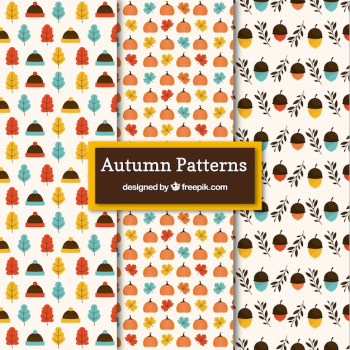 Modern autumn pattern collection Modern autumn pattern collection