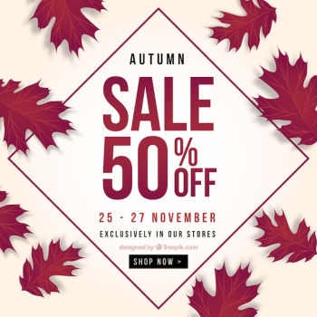 Modern autumn sale background Modern autumn sale background