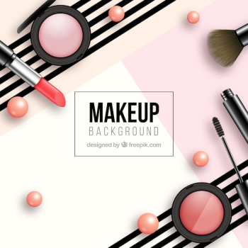 Modern background with realistic cosmetics Modern background with realistic cosmetics