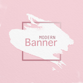 Modern banner of paint brush on pink background Free Psd Modern banner of paint brush on pink background Free Psd