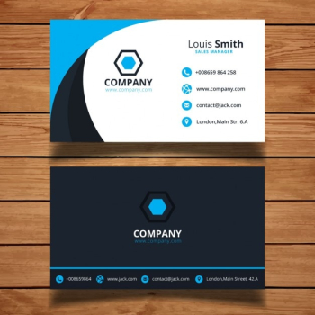 Modern blue business card 