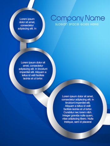 Modern blue company flyer template