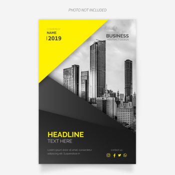 Modern business brochure template Free Vector