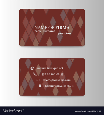 Modern business card print template trending vector image Modern business card print template trending vector image