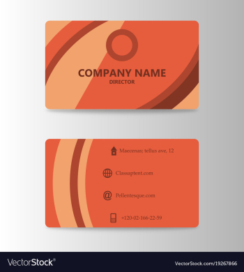 Modern business card print template trending vector image Modern business card print template trending vector image