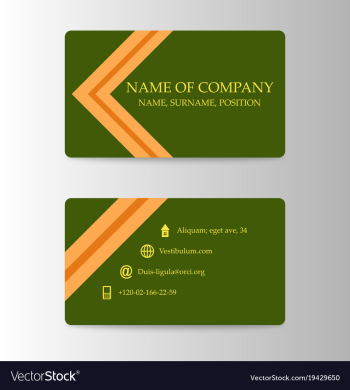 Modern business card print template trending vector image Modern business card print template trending vector image