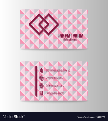 Modern business card print template trending vector image Modern business card print template trending vector image
