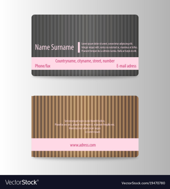 Modern business card print template trending vector image Modern business card print template trending vector image