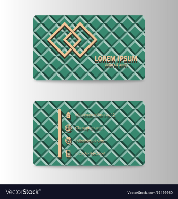 Modern business card print template trending vector image Modern business card print template trending vector image