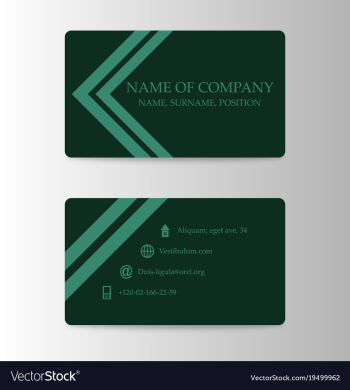 Modern business card print template trending vector image Modern business card print template trending vector image
