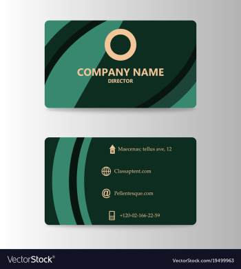 Modern business card print template trending vector image Modern business card print template trending vector image