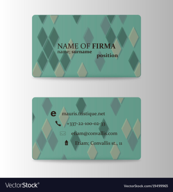 Modern business card print template trending vector image Modern business card print template trending vector image