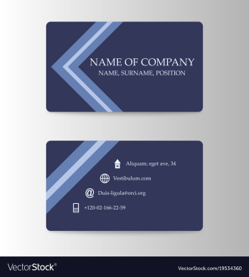 Modern business card print template trending vector image Modern business card print template trending vector image